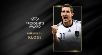 电竞赛事直播-官方：克洛泽获得2023年欧足联主席奖